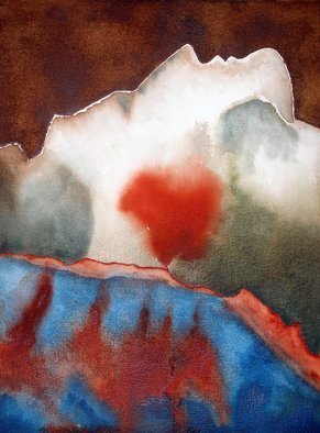 Sarah Longlands: 'Red Tide', 2011 Watercolor, Ethereal. Artist Description:  painted on 850gsm Arches paper ...