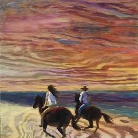 Sarah Wall: 'off to the races', 2021 Oil Painting, Impressionism. Artist Description: Painting incorporating natural wood grains. ...
