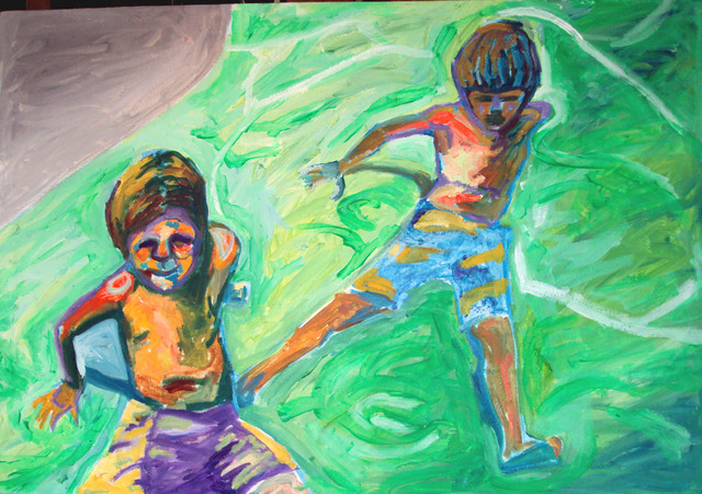 Sarangello Raquel  'CHILDREN', created in 2012, Original Painting Oil.