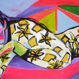 Sarangello Raquel: 'SHE HAS DREAMS', 2011 Oil Painting, nudes. Artist Description:        oil on canvas       ...