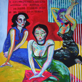 Sarangello Raquel: 'Tribute to the poet', 2011 Oil Painting, nudes. Artist Description:    acrilic on canvas        ...