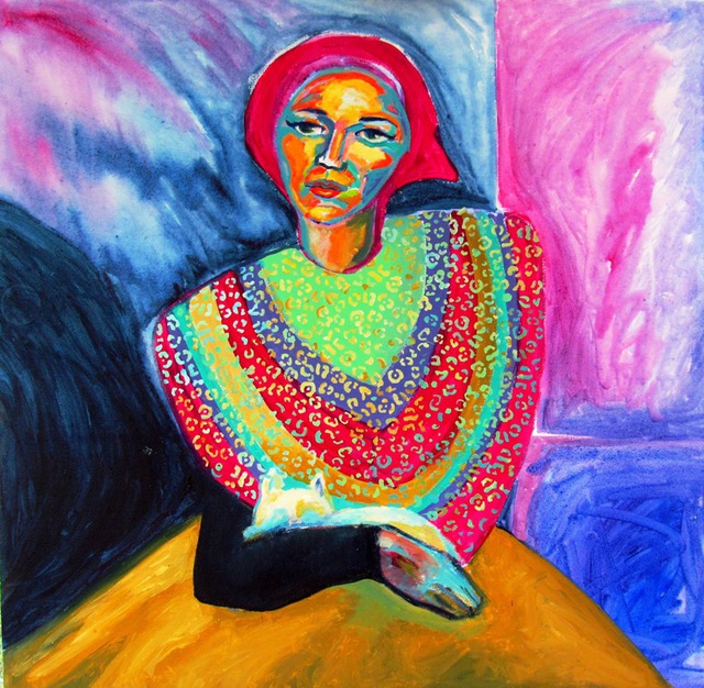 Artist Sarangello Raquel. ' SELENE Woman Beauty' Artwork Image, Created in 2015, Original Painting Oil. #art #artist