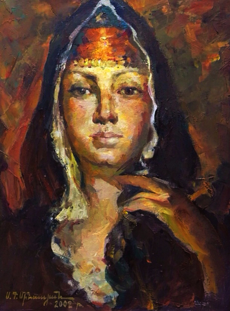 Sar Gallery  'Armenian Girl', created in 2002, Original Painting Oil.