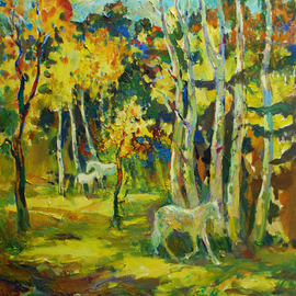 Sar Gallery: 'Autumn day', 2014 Oil Painting, Landscape. Artist Description: Artist - Sergey Minasyan...