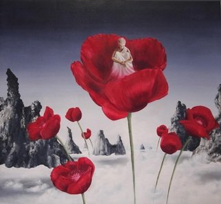 Satu Laurel: 'Mountains', 2012 Oil Painting, Surrealism. 