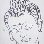 Gautam Buddha Drawing, Art Sbk