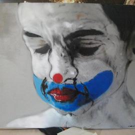 Sad clown 1     100 X 80 By Claudio Coltura