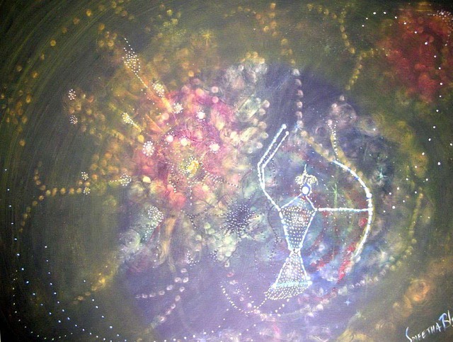 Smeetha Bhoumik  'Smeetha Bhoumik, Universe Series, Orion Constellation', created in 2006, Original Painting Oil.
