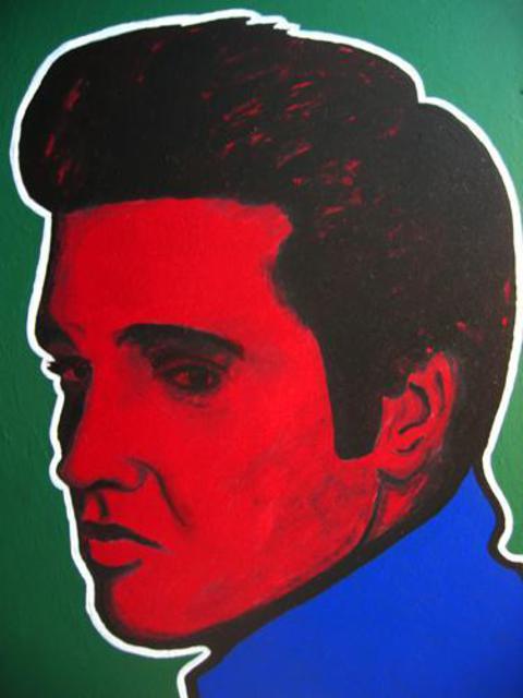 Artist David Mihaly. 'Elvis' Artwork Image, Created in 2004, Original Mixed Media. #art #artist
