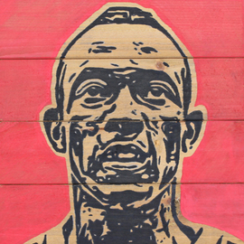 David Mihaly: 'Jesse Owens', 2017 Acrylic Painting, Sports. Artist Description: Acrylic on wood portrait of U. S. Olympics hero Jesse Owens...
