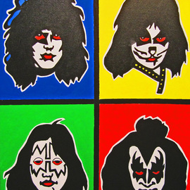 David Mihaly: 'Rock n Roll All Nite', 2009 Acrylic Painting, Music. Artist Description:  KISS Rock n Roll All Nite ...