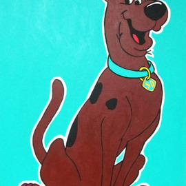 David Mihaly Artwork Scooby Doo, 2011 Acrylic Painting, Television