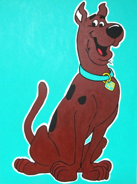 Artist David Mihaly. 'Scooby Doo' Artwork Image, Created in 2011, Original Mixed Media. #art #artist