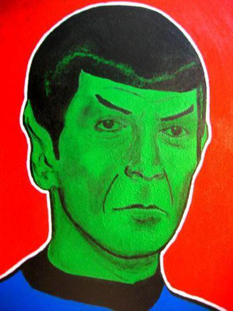 Artist David Mihaly. 'Spock' Artwork Image, Created in 2004, Original Mixed Media. #art #artist