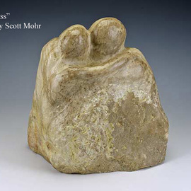 Scott Mohr: 'Duprass', 1996 Stone Sculpture, Figurative. Artist Description:  Original alabaster carving. The name comes from K. Vonnegut's 