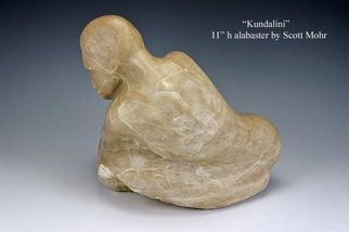 Scott Mohr: 'Kundalini', 1996 Stone Sculpture, Figurative.  It's al about here back, the original stone before I started carving had this spinelike curve I just brought out the rest of the figure, I just got out of the way and let her come out!    ...