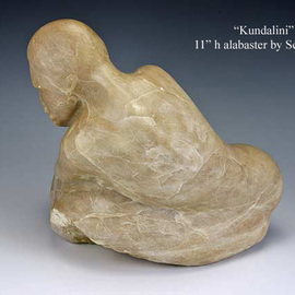 Scott Mohr: 'Kundalini', 1996 Stone Sculpture, Figurative. Artist Description:  It's al about here back, the original stone before I started carving had this spinelike curve I just brought out the rest of the figure, I just got out of the way and let her come out!    ...