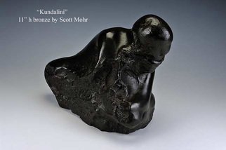 Scott Mohr: 'Kundalini', 1996 Bronze Sculpture, Figurative.   It's al about here back, the original stone before I started carving had this spinelike curve I just brought out the rest of the figure, I just got out of the way and let her come out! Now she' s eternal in bronze     ...