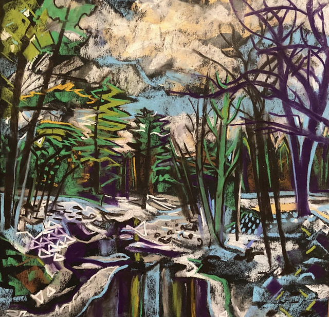 Sean Willett  'Winter Stream', created in 2017, Original Painting Other.