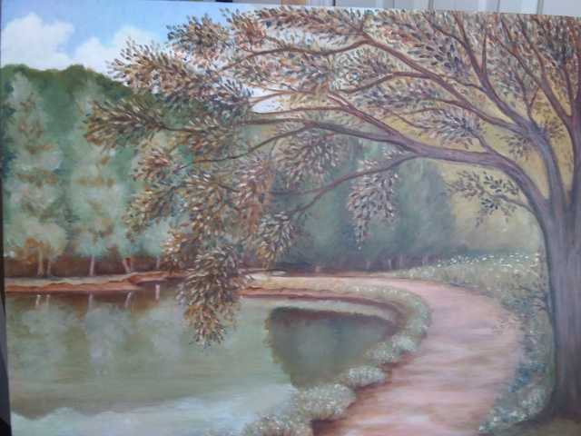 Artist Seanna Mendez. 'Willow River' Artwork Image, Created in 2019, Original Painting Oil. #art #artist