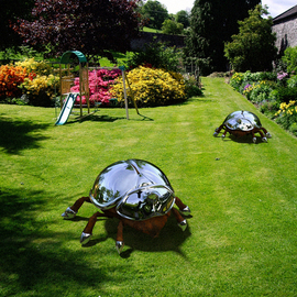 Sebastian Novaky: 'bioregulation 2', 2014 Steel Sculpture, Animals. Artist Description: Outsize Bug Beetle Garden sculpture.Large Insect Stainless Steel sculpture for sale for Outside Outdoors in the Yard or Garden by one of the Acknowledged Experts Sebastian Novaky. ...