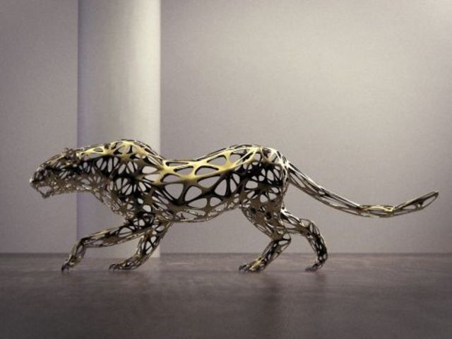 Sebastian Novaky  'Leopard', created in 2015, Original Sculpture Bronze.
