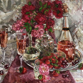 bouquet of pink champagne By Olga Sedykh