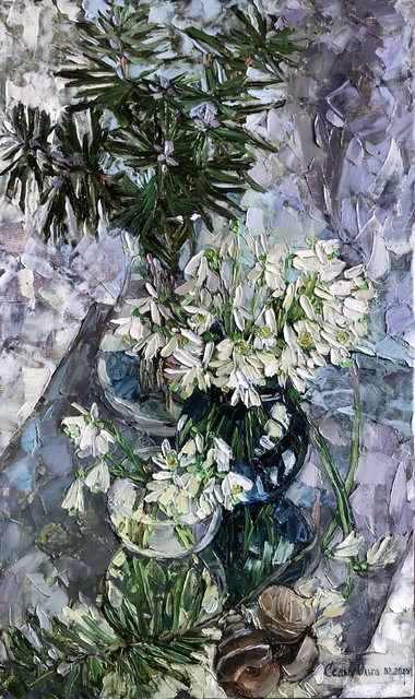 Olga Sedykh  'Flowering Winter', created in 2020, Original Painting Oil.
