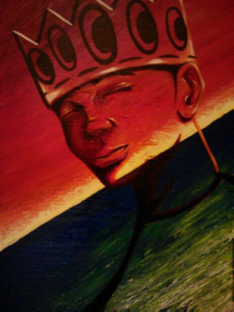 Artist Cory Evans. 'Sunset King Contempt 1' Artwork Image, Created in 2014, Original Painting Acrylic. #art #artist