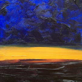 Sergey Bezhinets: 'Desert planes', 2007 Oil Painting, Abstract Landscape. Artist Description:    landscape, abstract, bold, color, blue, plains, storm, clouds   ...