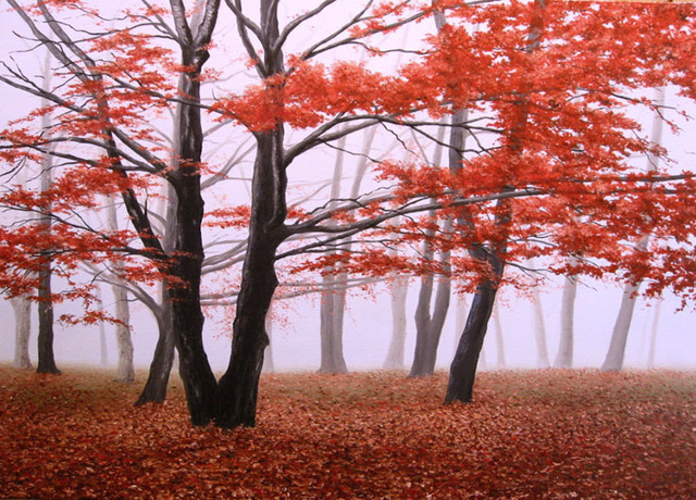 Sergio Zampieri  'Autumn', created in 2006, Original Painting Oil.