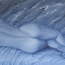 Sergio Zampieri: 'Sleeping nude', 2010 Oil Painting, nudes. Artist Description:  Original oil painting on canvas ...