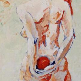 Sergej Jakovlev: 'Stealing Apple', 2004 Oil Painting, Culture. 