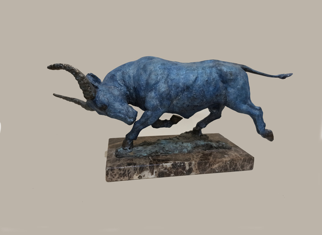 Serhii Brylov  'Buffalo', created in 2006, Original Sculpture Bronze.