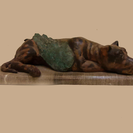 Serhii Brylov: 'friend', 2022 Bronze Sculpture, Animals. Artist Description: A dog is the most devoted pet, it will never betray its owner, but he must treat his pet responsibly. We are responsible for those who have been tamed...