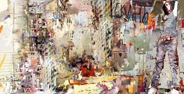 Serj Fedulov  'Where The Sity Begins ', created in 2011, Original Painting Other.