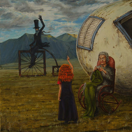 Sergey Kirillov: 'meeting', 2019 Oil Painting, Surrealism. Artist Description: oil canvas...