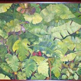 Steven Fleit: 'Soft Green', 2008 Acrylic Painting, Botanical. Artist Description:  Caribbean foliage  ...