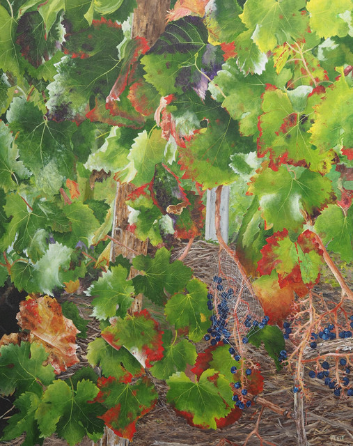 Steven Fleit  'Bordeaux Vineyard 1', created in 2016, Original Painting Acrylic.