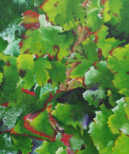 Steven Fleit  'Bordeaux Vineyard 3', created in 2017, Original Painting Acrylic.