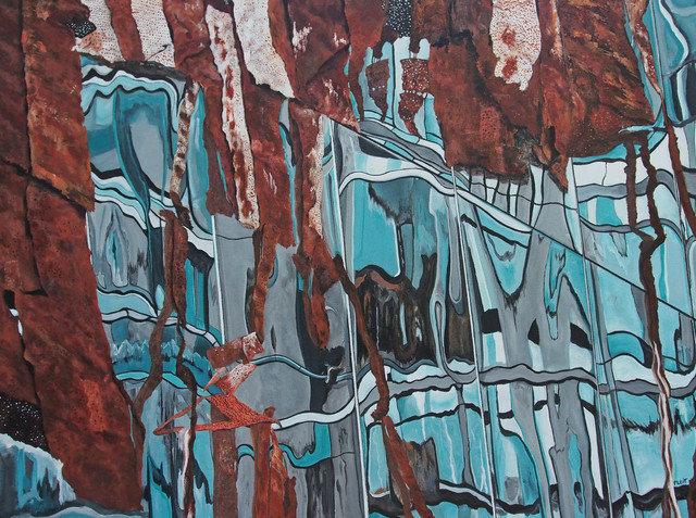Steven Fleit  'High Line Reflection 2', created in 2013, Original Painting Acrylic.