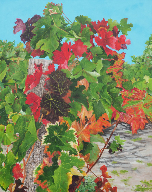 Steven Fleit  'Loire Valley Vineyard 1', created in 2018, Original Painting Acrylic.