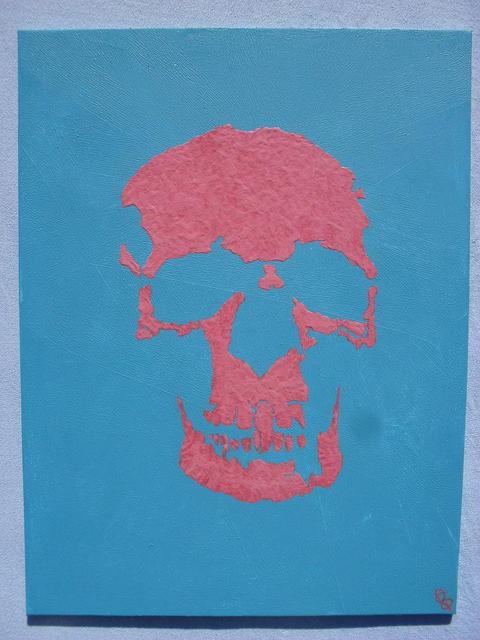 Stephan Van Riezen  'Pink Skull', created in 2010, Original Painting Oil.