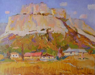 Alexander Shandor: 'small garden village', 2013 Oil Painting, Mountains. Painting: Oil on CanvasOriginal: One- of- a- kind ArtworkSize: 90 W x 70 H x 3 D cmFrame: Not FramedReady to Hang: Not applicablePackaging: Ships Rolled in a Tube...