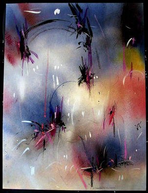 Richard Lazzara: 'AGITATED', 1984 Calligraphy, Visionary. AGITATED  1984 is from the sumie consensus paintings 10X at 