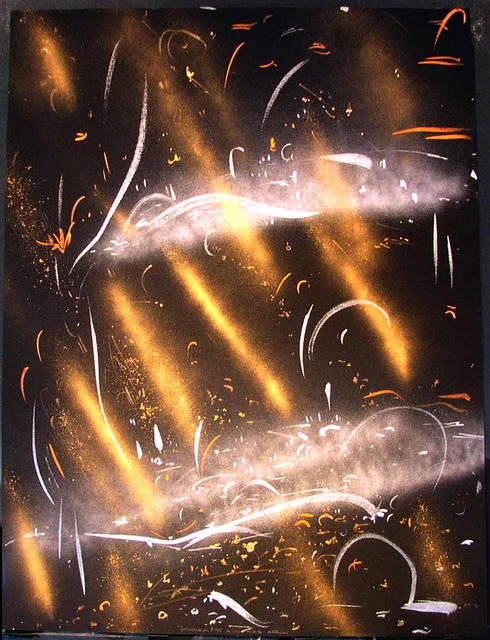 Artist Richard Lazzara. 'AIM THE ARROW' Artwork Image, Created in 1986, Original Pastel. #art #artist