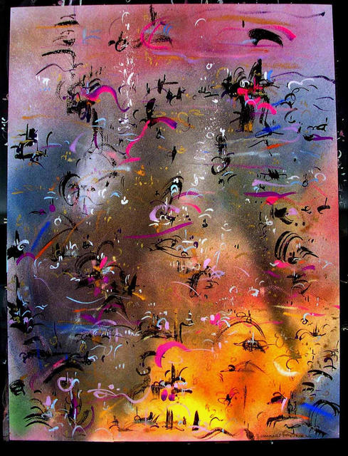 Artist Richard Lazzara. 'AURORAS' Artwork Image, Created in 1985, Original Pastel. #art #artist