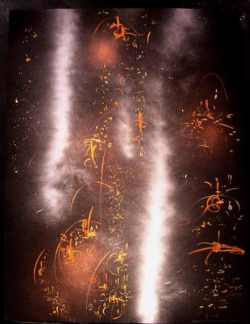 Artist Richard Lazzara. 'BALI SPLIT GATE' Artwork Image, Created in 1986, Original Pastel. #art #artist