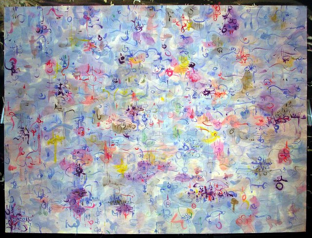Richard Lazzara  'BLUE IDEOPLEXUS', created in 1975, Original Pastel.