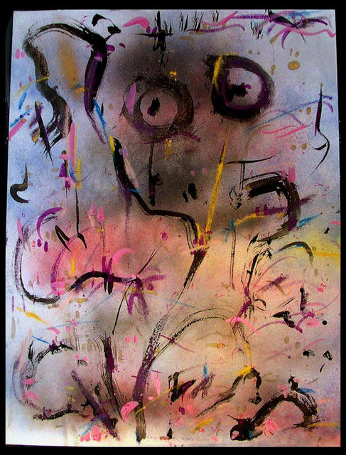 Artist Richard Lazzara. 'BUG EYED' Artwork Image, Created in 1984, Original Pastel. #art #artist